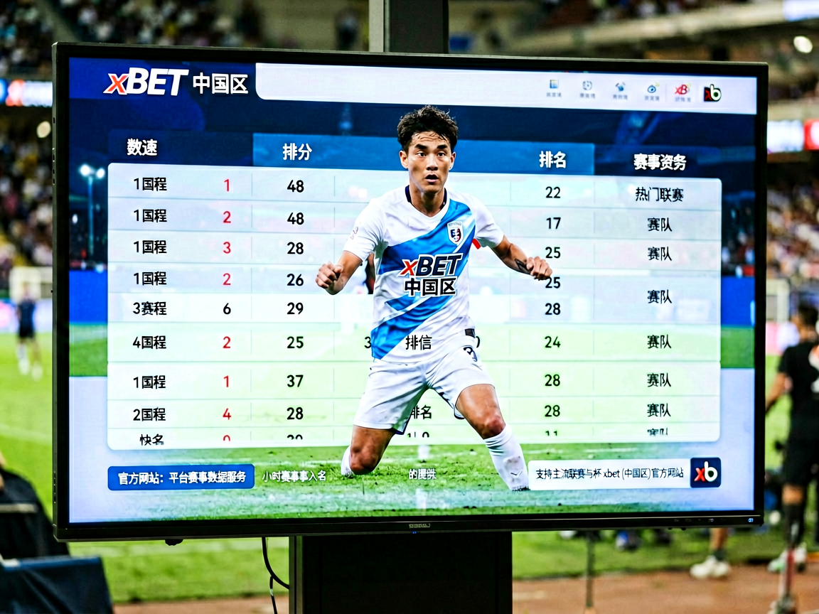 数据屏幕展示足球赛事统计信息的场景